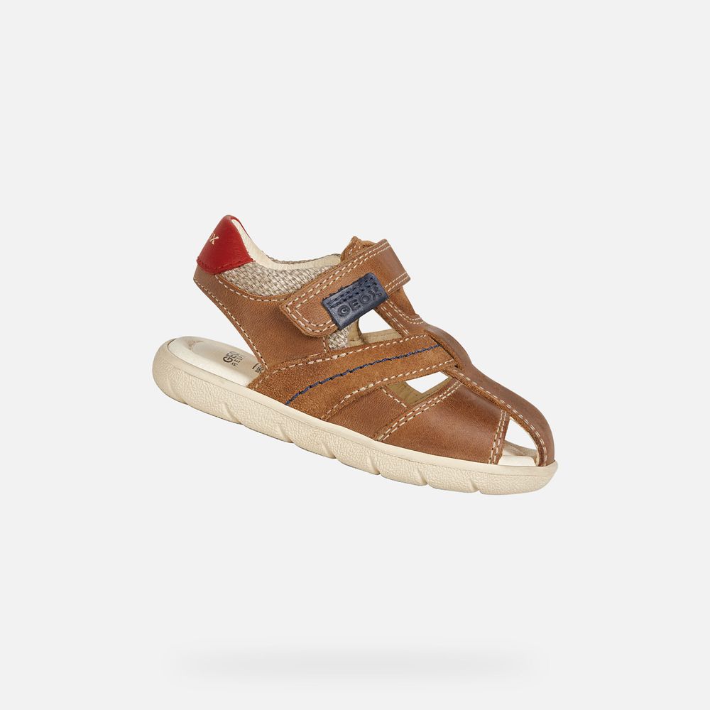 Sandalias Geox Bebe Marrom - Alul Boy - ZSXAY7810